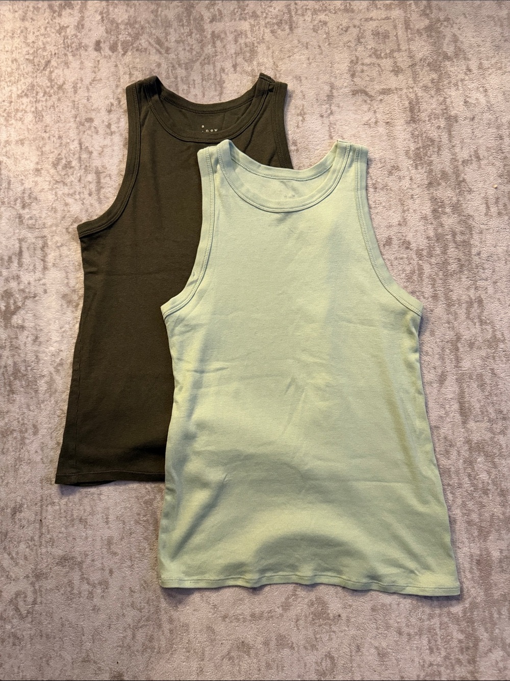 a new day women’s Hunter Green & Mint Tank Tops 2-Pack